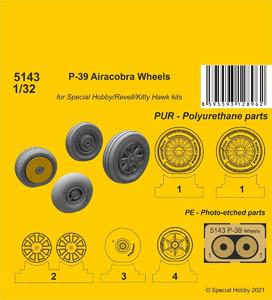 P-39 Airacobra Wheels (Special Hobby/Revell/Kitty Hawk kits) 1/32