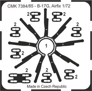 Boeing  B-17G – Engine Set (port side engine, 1pcs) for Airfix kit 1/72