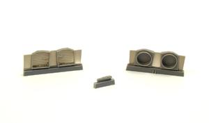 P-40 - Undercarriage Set (contains wheel well structure and canvas covers) 1/72