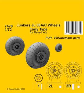 Junkers Ju 88A/C Wheels Early Type (Revell kits) 1/72