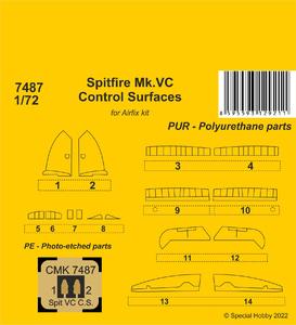 Spitfire Mk.VC Control Surfaces / for Airfix kit 1/72