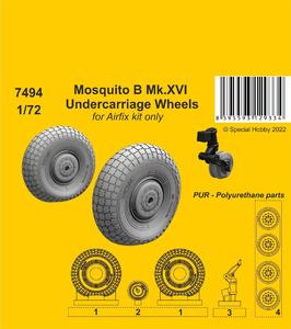 Mosquito B Mk.XVI Undercarriage Wheels / Airfix kit only 1/72