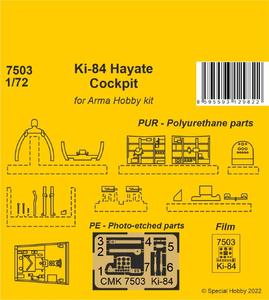 Ki-84 Hayate Cockpit 1/72 / for Arma Hobby kits