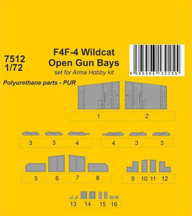 1/72 CMK F4F-4 Wildcat Open Gun Bays  / for Arma Hobby kit