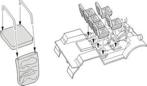 Quad Gun Tractor seats Ford/Chevrolet 1/35