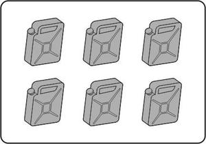 German fuel cans WW II 6 pcs 1/35