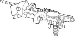 MG 34 WW II mounted machine gun 1/35