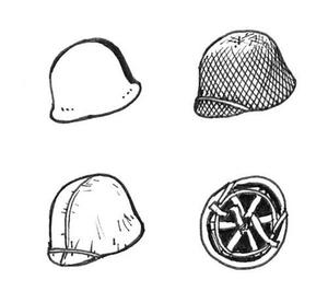 US WWII Helmets 6 pcs 1/35