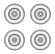 Chevrolet C.15A wheels small type 9x16 Firest 1/72