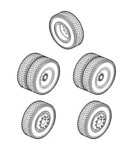 SS-100 Gigant - Wheels for Special Armour kit 1/72