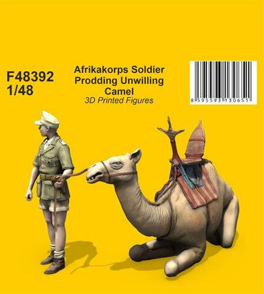 1/48 CMK Afrikakorps Soldier Prodding Unwilling Camel