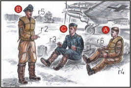 1/72 CMK German Bomber Pilots (3 fig.) WW II