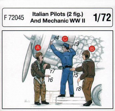 1/72 CMK Italian Pilots (2 fig.) And Mechanic WW II