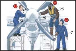 1/72 CMK Royal Navy Pilots (2 fig.) And Mechanic WW II