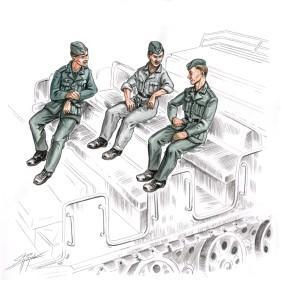 German soldiers for FAMO (3 fig) 1/72