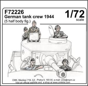 German tank crew 1944 (5 half body figures) 1/72