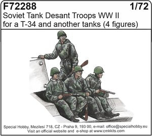 Soviet Tank Desant Troops WWII (4fig.) 1/72