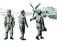 Japanese Army AF Mechanics, WW II (3 fig.) 1/72