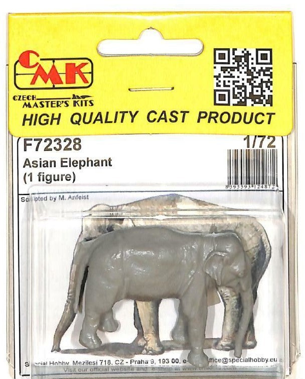 CMK-129-F72328 - 1/72 CMK Asian Elephant (1 figure) Resin Figure Model Kit