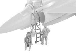 SK-37/SK-37E Viggen instruktor/Operator (seated in rear cockpit) and Pilot Climbing Ladder into 1/72