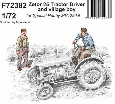 1/72 CMK Zetor 25 Tractor Driver and village boy