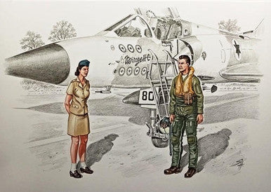 1/72 CMK IAF Mirage IIICJ Pilot & Female Ground Crew