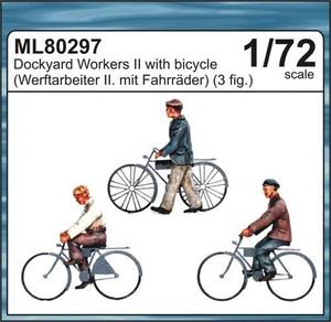 Dockyard workers II.with bicycle 1/72