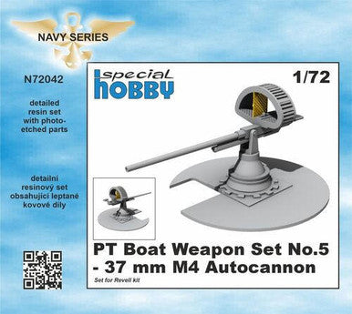 1/72 CMK PT Boat Weapon Set No.5 - 37 mm M4 Autocannon