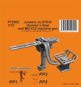 Ju 87D/G Gunner`s Seat and MG 81Z machine gun / for Academy / SH kits 1/72