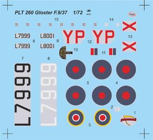 Gloster F.9/37 British Heavy Fighter Prototyp 1/72