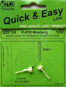 P-51D Control column (2 pcs) for HAS/DRAG. 1/32