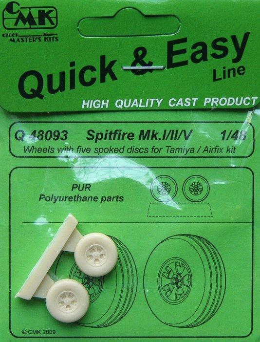 Spitfire Mk.I/II/V wheels 5 poked disc 1/48