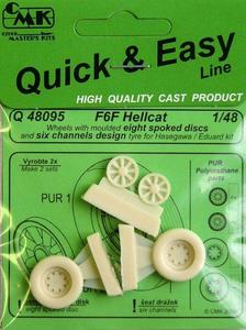 Hellcat wheels with 8 spoked disc 1/48