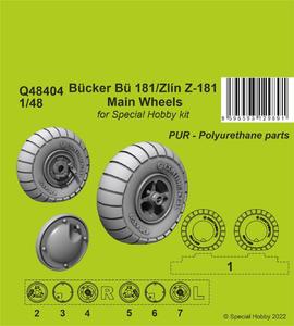 Bücker Bü 181/Zlín Z-181 Main Wheel 1/48