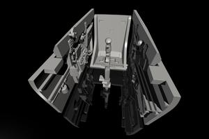 P-40 Cockpit Sidewalls and Control Column for Special Hobby 1/72