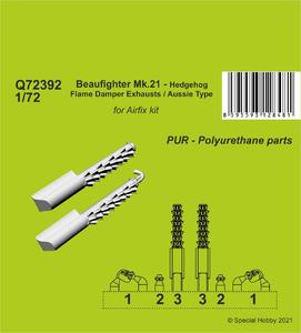 Beaufighter Mk.21 - Hedgehog Flame Damper Exhausts / Aussie Type 1/72