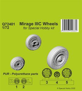 Mirage IIIC Wheels 1/72 / for Special Hobby kit