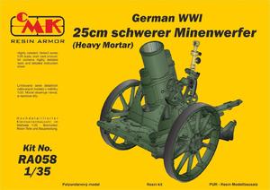 German WWI 25cm schwerer Minenwerfer / Heavy Mortar– All Resin kit  1/35