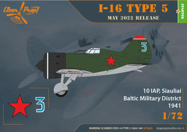 1/72 Clear Prop I-16 type 5 (1938-1941)