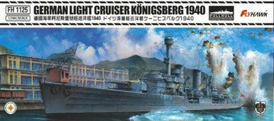 1/700 Flyhawk German Konigsberg 1940 Light Cruiser Plastic Model Kit - Standard Version