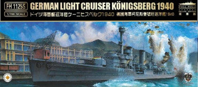 1/700 Flyhawk German Konigsberg 1940 Light Cruiser Model Kit - Deluxe Version