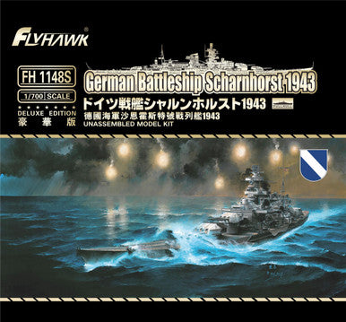 1/700 Flyhawk Models German Battleship Scharnhorst 1943 Deluxe Edition