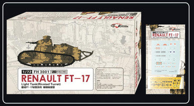 1/72 Flyhawk Renualt FT-17 Light Tank(Riveted turret) Plastic Model Kit