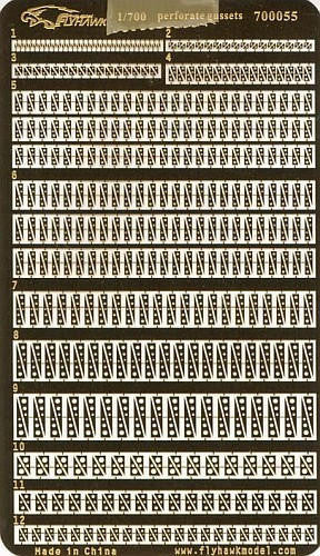 1/700 Flyhawk Photo Etch WWII PERFORATE GUSSETS (1 piece)