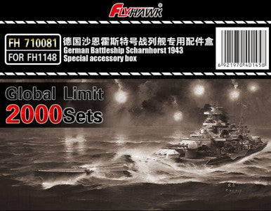 1/700 Flyhawk Models German Battlehip Scharnhorst 1943 Special Accessory Box