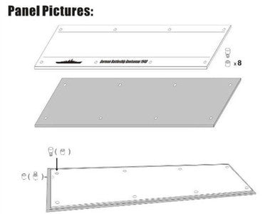 1/700 Flyhawk German Battleship Gneisenau 1940 Display Base(For Flyhawk FH1149)