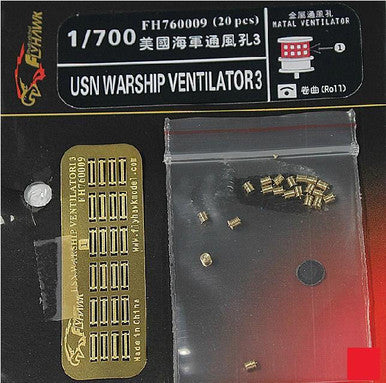 1/700 Flyhawk Photo Etch USN Ventilator Set 3