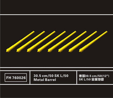 1/700 Flyhawk 12/50 Metal Gun Barrels (x8)