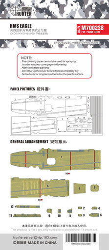 1/700 Flyhawk HMS Eagle Deck Painting Mask (For Fujimi 44124)