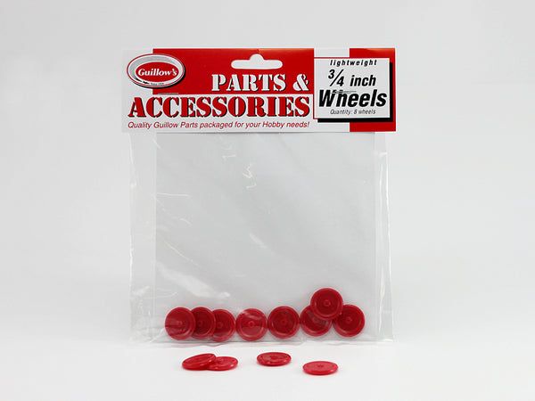 Pack Of 8 Light Weight Wheels - 3/4" Wheels - Model Accessories